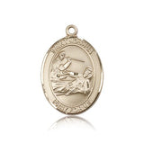 St. Joshua Medal, 14 Karat Gold, Large - 14 KT Yellow Gold