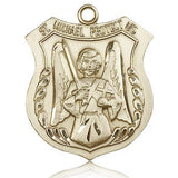 St. Michael the Archangel Medal, 14 Karat Gold - 14 KT Yellow Gold