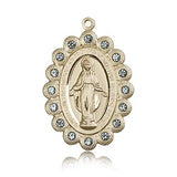 Miraculous Medal, 14 Karat Gold - 14 KT Yellow Gold