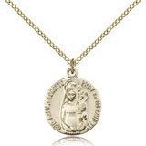 Our Lady of Loretto Medal, Gold Filled - Gold-tone