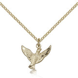 Holy Spirit Medal, Gold Filled - Gold-tone