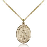 St. Peregrine Laziosi Medal, Gold Filled, Medium - Gold-tone