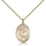 St. Dunstan Medal, Gold Filled, Medium - Gold-tone