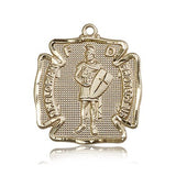 St. Florian Medal, 14 Karat Gold - 14 KT Yellow Gold