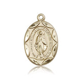 Miraculous Medal, 14 Karat Gold - 14 KT Yellow Gold