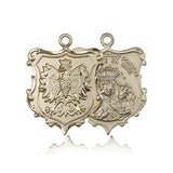 Our Lady of Czestochowa Medal, 14 Karat Gold - 14 KT Yellow Gold
