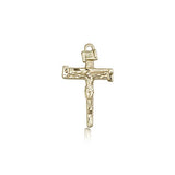 Nail Crucifix Pendant, 14 Karat Gold - 14 KT Yellow Gold