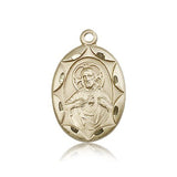 Scapular Medal, 14 Karat Gold - 14 KT Yellow Gold