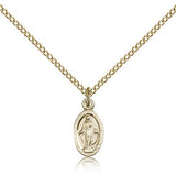 Miraculous Medal, Gold Filled - Gold-tone