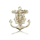 Anchor Crucifix Pendant, 14 Karat Gold - 14 KT Yellow Gold