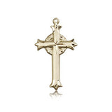 Cross Pendant, 14 Karat Gold - 14 KT Yellow Gold