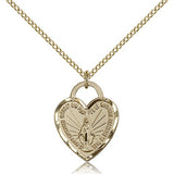 Miraculous Heart Medal, Gold Filled - Gold-tone