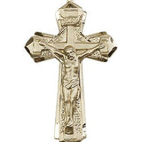 Crucifix Pendant, 14 Karat Gold - 14 KT Yellow Gold