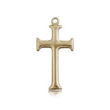 Cross Pendant, 14 Karat Gold - 14 KT Yellow Gold