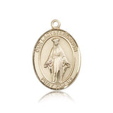 Our Lady of Lebanon Medal, 14 Karat Gold, Large - 14 KT Yellow Gold