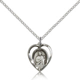 St. Jude Medal, Sterling Silver - 18" 1.2mm Sterling Silver Chain + Clasp