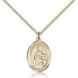 St. Angela Merici Medal, Gold Filled, Medium - Gold-tone