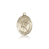 St Christopher Dance Medal, Sterling Silver, Medium - 14 KT Yellow Gold