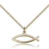 Fish Medal, Gold Filled - Gold-tone