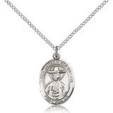 St. Andrew Kim Taegon Medal, Sterling Silver, Medium - 18" 1.2mm Sterling Silver Chain + Clasp