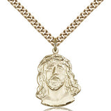 Ecce Homo Medal, Gold Filled - 24" 2.4mm Gold Plated Endless Chain