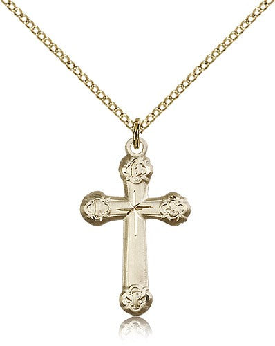 Cross Pendant, Gold Filled - Gold-tone