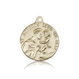 St. Anthony Medal, 14 Karat Gold - 14 KT Yellow Gold