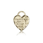 Bridesmaid Heart Medal, 14 Karat Gold - 14 KT Yellow Gold