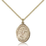 St. Bernard of Clairvaux Medal, Gold Filled, Medium - Gold-tone
