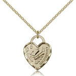 Graduation Heart Medal, Gold Filled - Gold-tone