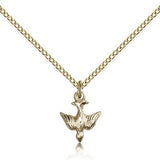 Holy Spirit Medal, Gold Filled - Gold-tone