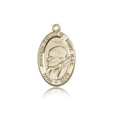 Pope John Paul II Medal, 14 Karat Gold - 14 KT Yellow Gold