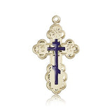 St. Olga Cross Pendant, 14 Karat Gold - 14 KT Yellow Gold