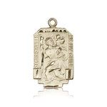 St. Christopher Medal, 14 Karat Gold - 14 KT Yellow Gold