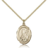 St. Brigid of Ireland Medal, Gold Filled, Medium - Gold-tone