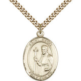 St. Regis Medal, Gold Filled, Large - 24" 2.4mm Gold Plated Chain + Clasp