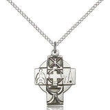RCIA Medal, Sterling Silver - 18" 1.2mm Sterling Silver Chain + Clasp