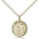 St. Kateri Medal, Gold Filled - Gold-tone