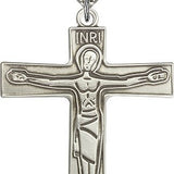 Cursillio Cross Pendant, Sterling Silver - 24" 2.4mm Rhodium Plate Endless Chain