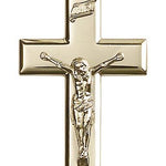 Crucifix Pendant, 14 Karat Gold - 14 KT Yellow Gold