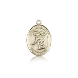 St. Christopher Swimming Medal, 14 Karat Gold, Medium - 14 KT Yellow Gold