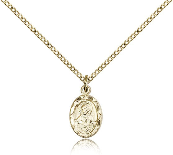 Scapular Medal, Gold Filled - Gold-tone
