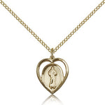Divine Mercy Medal, Gold Filled - Gold-tone
