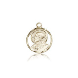 Scapular Medal, 14 Karat Gold - 14 KT Yellow Gold