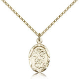 St. Michael the Archangel Medal, Gold Filled - Gold-tone