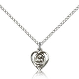 St. Ann Medal, Sterling Silver - 18" 1.2mm Sterling Silver Chain + Clasp