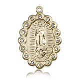 Our Lady of Guadalupe Medal, 14 Karat Gold - 14 KT Yellow Gold