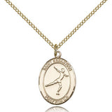 St. Sebastian Figure Skating Medal, Gold Filled, Medium - Gold-tone