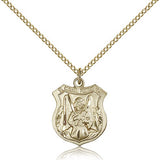 St. Michael the Archangel Medal, Gold Filled - Gold-tone