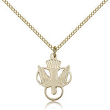 Holy Spirit Medal, Gold Filled - Gold-tone